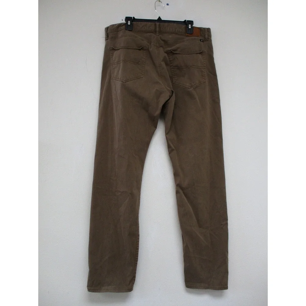 Lucky Brand 121 Heritage Slim Pants Mens 38x34 Brown Stretch Chino Casual